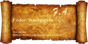 Fodor Adelgunda névjegykártya